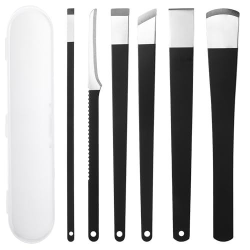 cobee 6 Pcs Ingrown Toenail Removal Kit, Callus Shaver Ingrown Toenail Tool with A Storage Box, Foot Callus Remover Tool Pedicure Knife for Foot Care Dead Skin Corn File Rasp