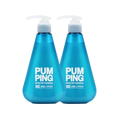 Pumping Toothpaste Spearmint Flavor 10.05oz (285g) x 2 Packs - Gel Type, Fresh Tartar Care