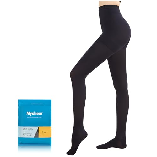 20-30 mmHg Medical Compression Pantyhose, Compression Tights Women X-Large Black