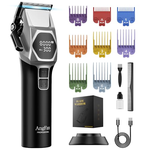 ANGFAN Cordless Hair Clippers for Men 8000RPM 5-Speed 440C Oxide Blades AngFan-712Hair clippers