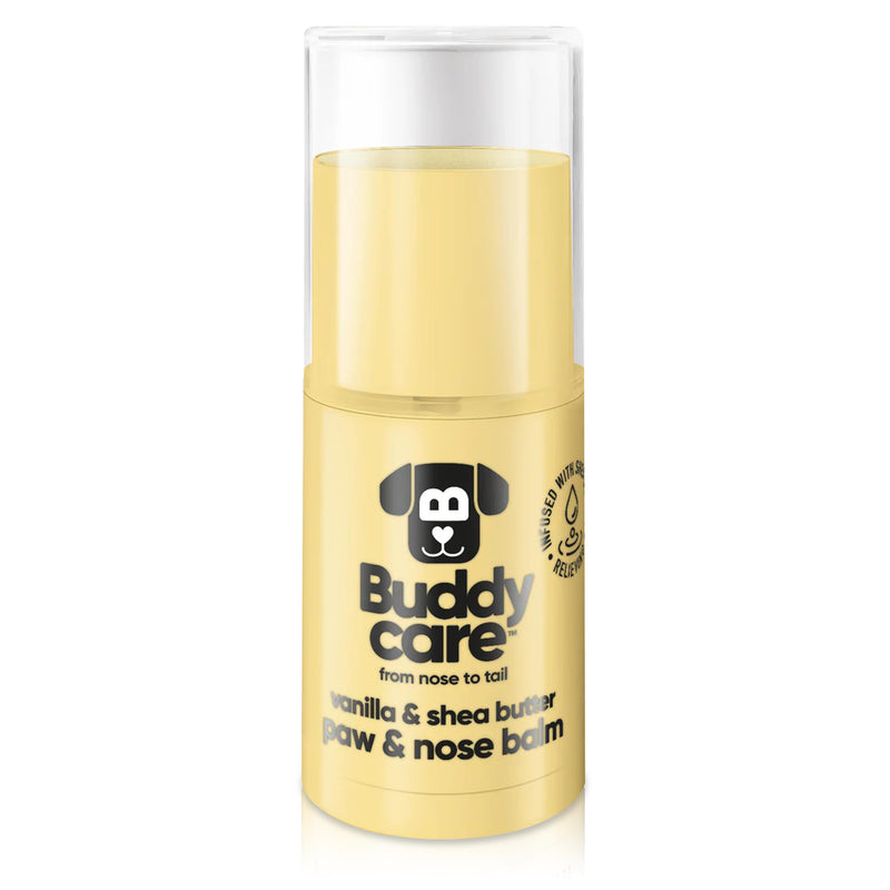 Buddycare Dog Paw & Nose Balm - Vanilla & Shea Butter | Protects & Repairs Dry, Cracked & Chapped Skin | Vegan & Cruelty-Free, Moisturises & Nourishes | Pocket Sized Grooming Accessory