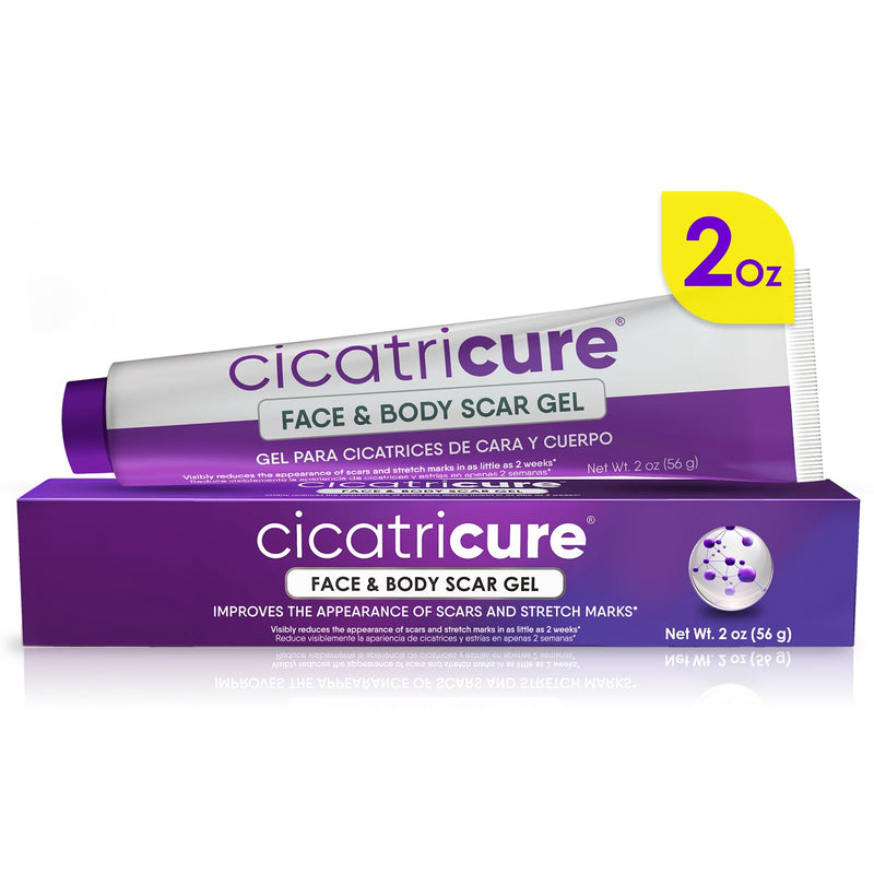 Cicatricure Advanced Scar Gel for Face & Body - Proven Results in 2 Weeks, Scar Treatment for Surgical Scars, Stretch Marks, Scars of Burns and Injuries, Acne Scar Treatment, 2 oz (56g) - BeesActive Australia