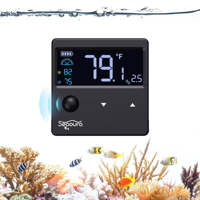 Aquarium Thermometer Digital with Motion Sensor for Glass Tank, Aquariums Temperature Gauge with Alarm, Fishtank Thermometer Calibrated LCD Display, Accurate to ±1℉, Suitable for Aquatic, Betta - BeesActive Australia