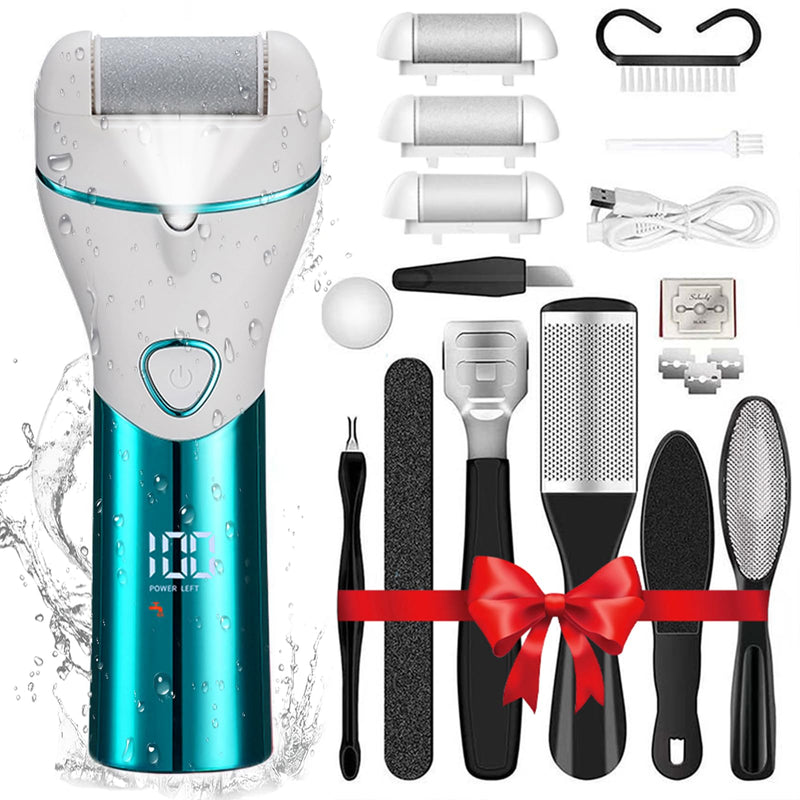 Electric Feet Callus Remover Foot File Electric Callus Remover Feet Portable Professional Pedi Feet Care for Dead Skin Callous Remover Tool 2 Speed Waterproof Pedicure Foot File Kit 5688Blue Blue - BeesActive Australia