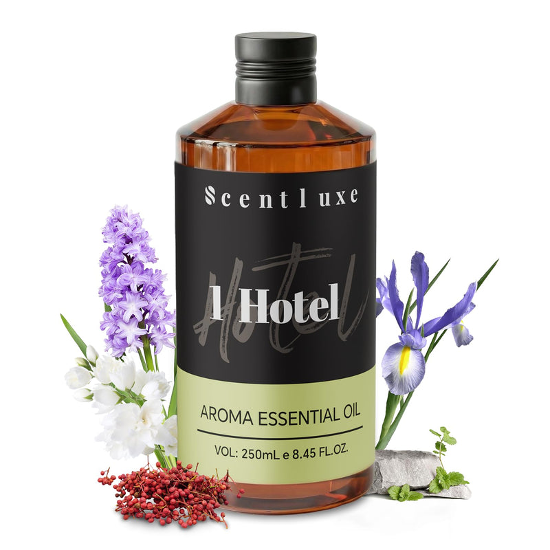 Hotel Diffuser Oil & Aroma Essential Oil Blend Luxury 1 Hotel Inspired Aromatherapy with Jasmine, Pink Pepper, Pineapple, Cedar & Amber for Ultrasonic Diffusers & Nebulizers - 8.45 fl oz, 250 mL 8.45 Fl Oz (Pack of 1) - BeesActive Australia