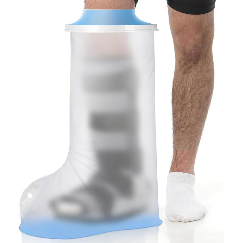 Waterproof Extra Wide Leg Cast Cover for Showering After Surgery with Non-Slip Bottom, Extra Large Waterproof Foot Protector Cover for Plus Size Adults, Lager Casts, Surgery Casts Boots, Reusable Large-Extra Wide - BeesActive Australia