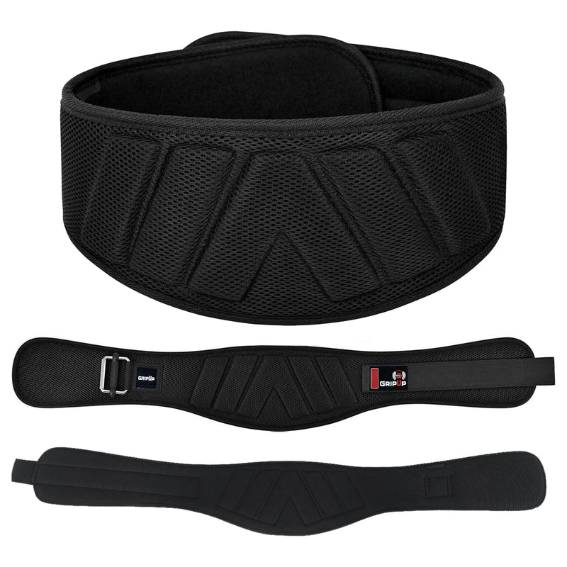 Weight lifting Belt 6 Inch Auto-Lock Curved Padded Back Lumbar Support Gym Belt for Fitness Exercise Bodybuilding Powerlifting Workouts Deadlifts Squats & Weightlifting Men Women Black M - BeesActive Australia
