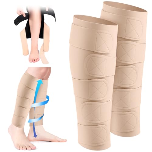 2 Pcs Lymphedema Compression Leg Wraps,Skin Color Skin Color