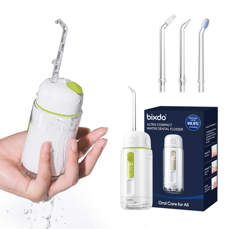 Water Flosser Portable for Travel - Mini Water Flosser with 3 Modes, IPX7 Waterproof, 360° Nozzles, Cordless Water Dental Flosser for Teeth Cleaning Flossing for Adults, Braces & Sensitive Gums
