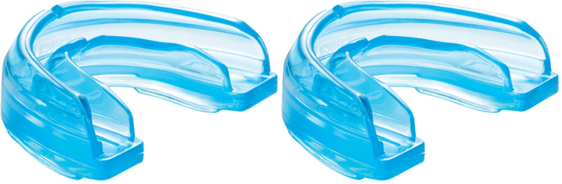 Shock Doctor Mouth Guard for Braces, Sports Mouthguard for Football, Lacrosse, Hockey, Basketball, Strapless, Youth & Adult, (Pack of 2) Youth (Pack of 2) Blue