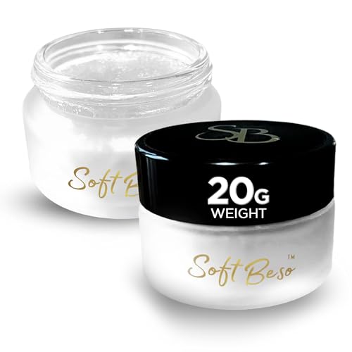 SoftBeso by AlignerOff Sugar Lip Scrub – Vanilla Lip Exfoliator for Dry, Chapped Lips – Moisturizing Formula with Vitamin E, Coconut, Jojoba & Olive Oils – For Men & Women – Ideal for Gifting