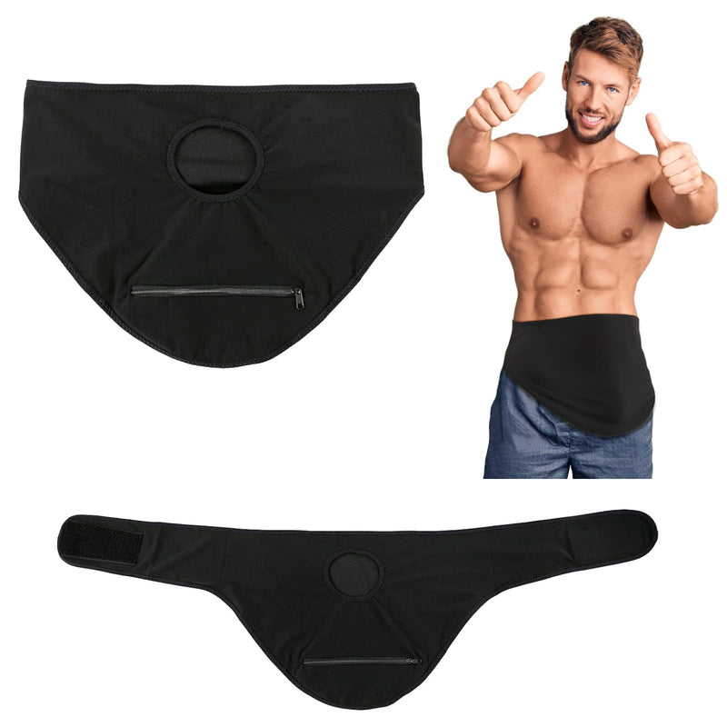 Ostomy Belt for Ostomy Bag Cover, Inner Pocket to Accommodate Ostomy Pouch for Sport or Daily Life, Black Colostomy Belt for Men & Women(XL) X-Large