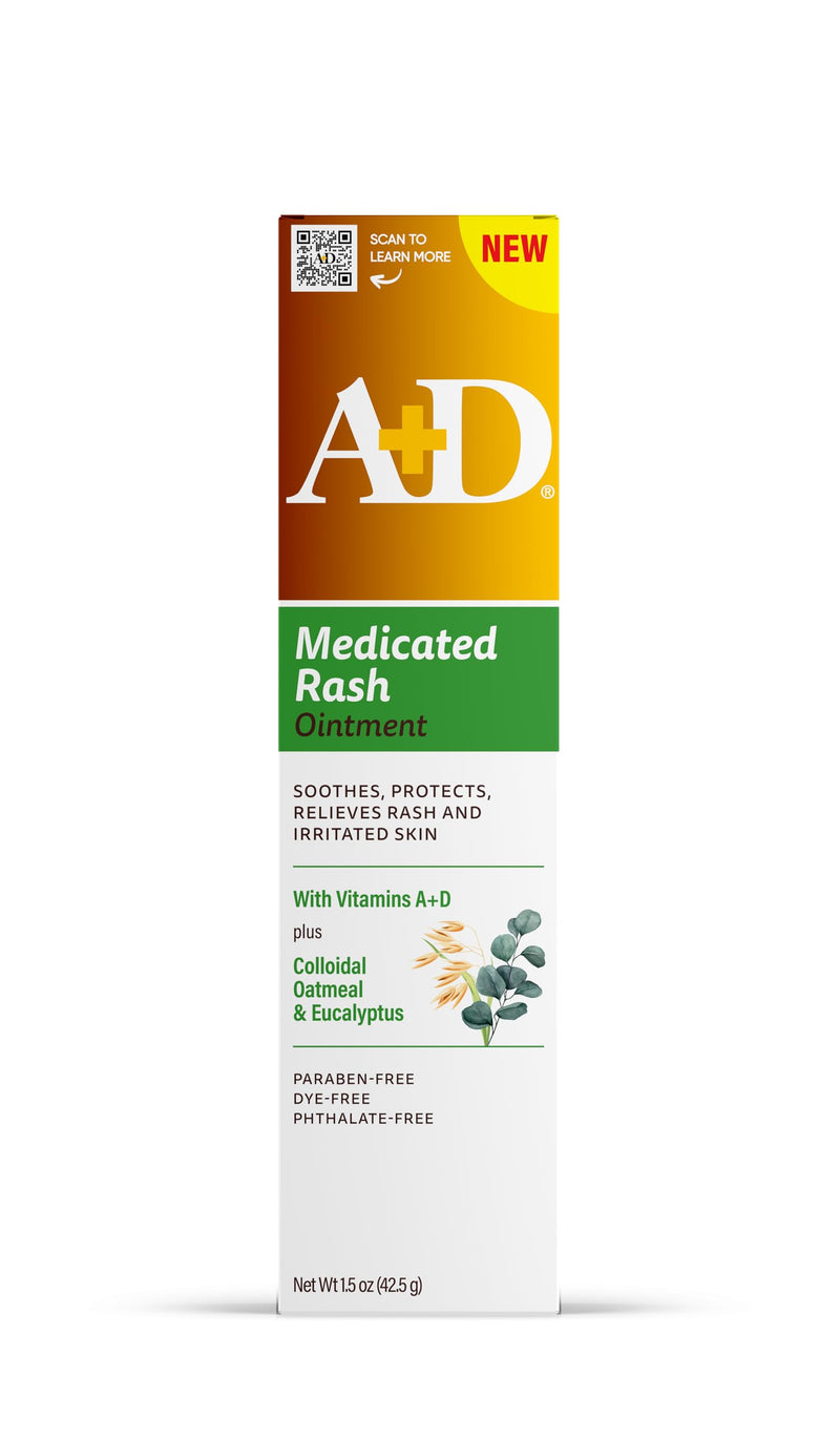 A+D Medicated Rash Ointment 1.5 oz‚Äì Relieves Rash & Skin Irritated Skin from Poison Ivy, Eczema, Beard Rash, Bikini Rash, Dry Skin, Chapped Skin, bug bites. Made with Colloidal Oatmeal