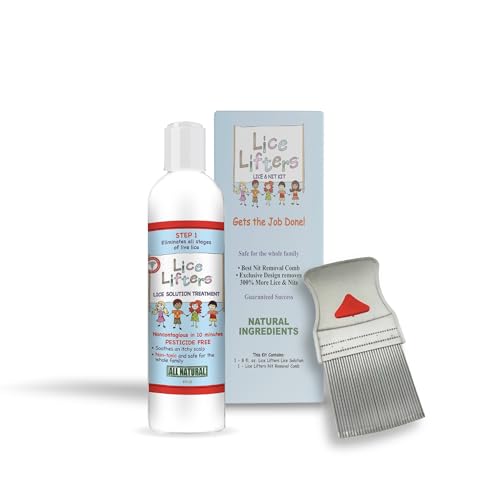 Lice Lifters Lice and Nit Kit, Contains Lice Lifters Solution 8oz & Lice Lifters Removal Comb Pack of 1