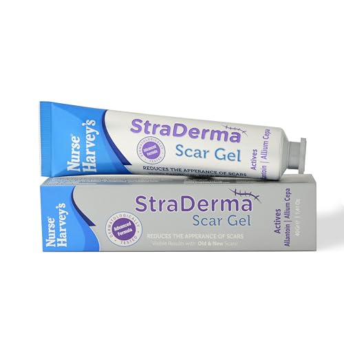 Nurse Harvey's Straderma 40gr/1.41 fl oz (Advanced Scar Gel, Wound and Spot Gel, Burn & Sun Scar Gel, Scar Removal Gel for C-Section, Stretch Marks, Acne, Surgery, Old and New Scars)