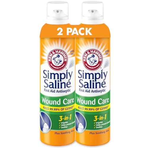 ARM & HAMMER Simply Saline Wound Care 3-in-1, 7.4 oz, 2-Pack