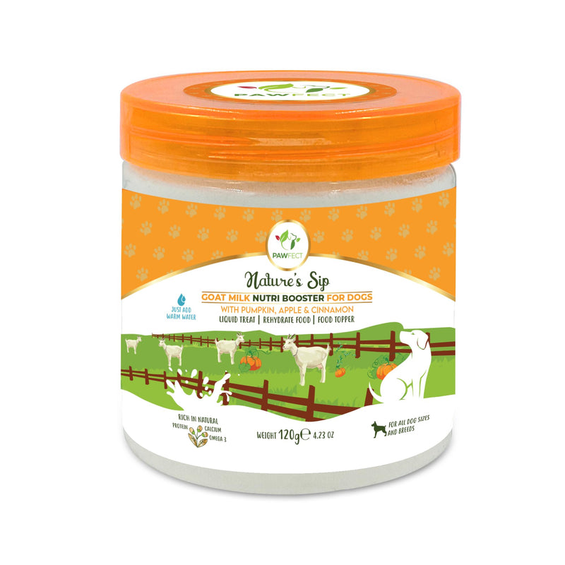 Pawfect Nature's Sip 100% Natural Camel Milk Powder for Dogs & Puppies- Easily Digestible- Source of Vitamins, Minerals, Probiotics- Healthy Topper- Hydration Support- 30 Scoops (150g/5.29oz)