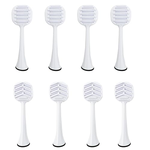 Tongue Brush Heads for Philips Sonicare Electric Toothbrush, Tongue Scraper Refills for Fresh Breath, Fits 4100/5100/6100/9023, Not Essence, E Series or One 8-Pack 1 Count (Pack of 8)