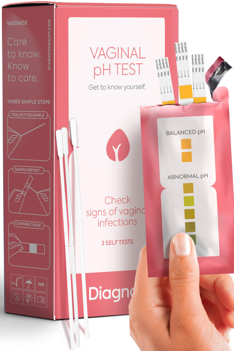 Vaginal pH Test Kit - Yeast Infection Test & BV Test Strips for Women - Accurate and Quick Results in 30 Seconds - 3 Self Tests 1 Count (Pack of 3) - BeesActive Australia