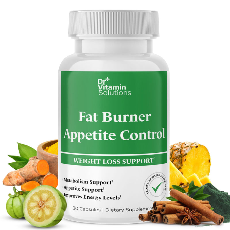 Fat Burner and Appetite Suppressant for Weight Loss for Women and Men | Thermogenic Metabolism Booster, Garcinia Cambogia, L-Carnitine, CLA, Chromium, Non-GMO, 30 Capsules 1 Month Supply 30 Count