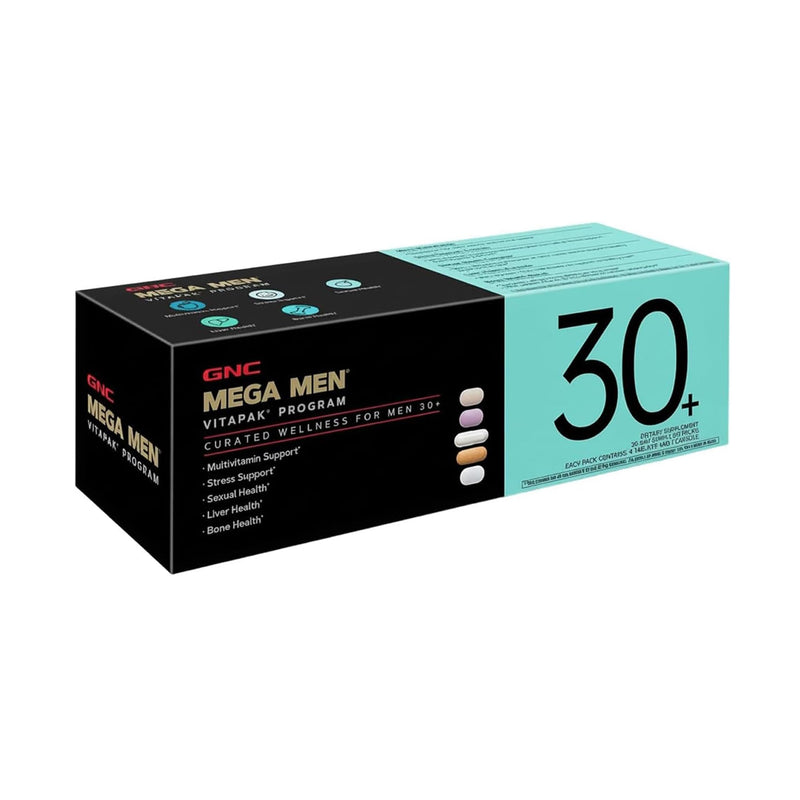 GNC Men's 30+ Vitapak Program, 5-in-1 Multivitamin, 30 Servings | Supports Healthy Bones, Promotes Relaxation with Theanine, Supports Liver Function with Milk Thistle, Antioxidant Support