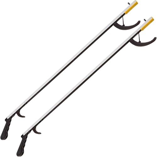 DMI 2 Pack, 32 Inch Reacher Grabber PickupTool for Seniors, Disabled or After Surgery, Claw Reaching Assist Tool, Trash Grabber Arm Extension, Non-Folding Grabbers for Seniors, Magnetic Claw 32 Inch (Pack of 2)