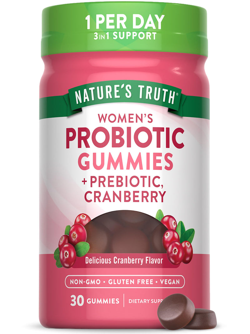 Nature's Truth Women's Probiotic Gummies | 30 Count | Cranberry Flavor | Vegan, Non-GMO & Gluten Free Supplement