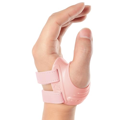 FORTEMOTUS CMC Thumb Brace, Upgrade Thumb Splint for CMC Joint Pain Relief Medium Pink - Left Hand