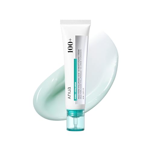 Anua PDRN Hyaluronic Acid 100 Moisturizing Cream, 2.02 fl oz | Lightweight, Non-Greasy Hydrating Face Moisturizer with Salmon DNA for Glass Skin, Korean Skincare 2.02 Fl Oz (Pack of 1)