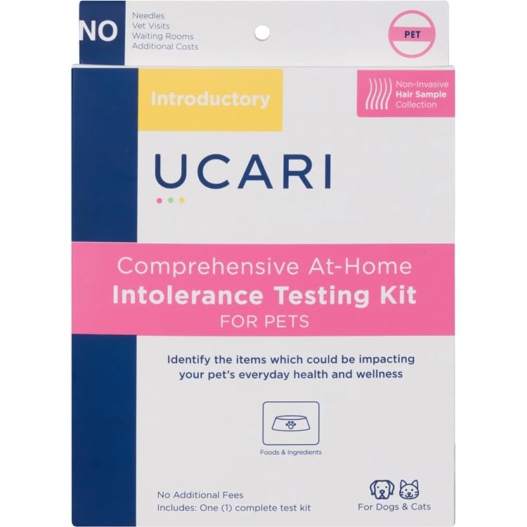 UCARI Pet Sensitivity Test | Screens for 350+ Intolerances | Food & Ingredients Analysis | Painless Home Test Hair Sample Method | Results in 48 Hours | Cats & Dogs Introductory