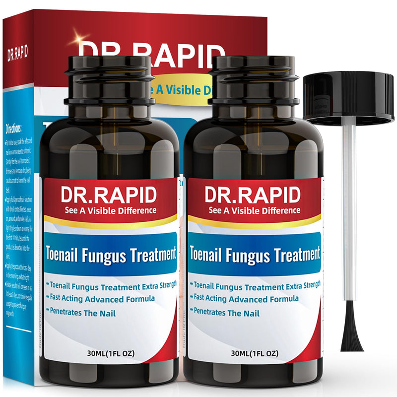 Toenail Fungus Treatment Extra Strength - Effective Antifungal Nail Repair Solution with Tea Tree Oil for Toenail & Nail Fungus, Fast Acting Treatment for Damaged Nails & Ingrown Toenail - 60ml/2fl oz 1 Fl Oz (Pack of 2)