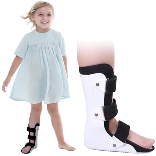 Pediatric Walking Boot For Kids,Fracture Boot for Kids, Orthopedic Support Shoe for Youth Ankle Break Injury, Kid's Stress Metatarsal Bone Fracture, Broken Foot or Toe Recovery Cast, Right(M) Medium