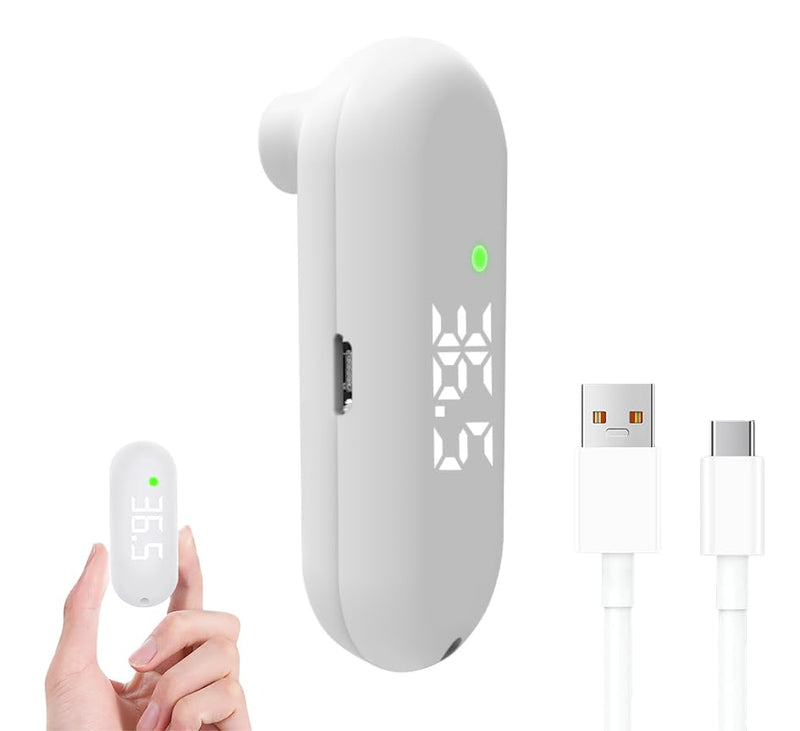 Rechargeable Medical Forehead Thermometer for Adults and Children Portable White Non-Contact Digital Thermometer with Fast 1-Second Touchless Reading