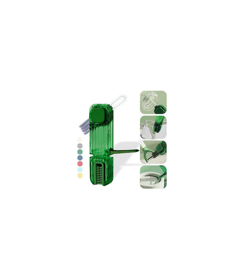 4 in 1 Cup Lid Gap Cleaning Brush - 2025 Multifunctional Insulation Bottle Cleaning Tools, Mutipurpose Tiny Silicone Cup Holder Cleaner, Home Kitchen Cleaning Tools 1Pc Green - BeesActive Australia