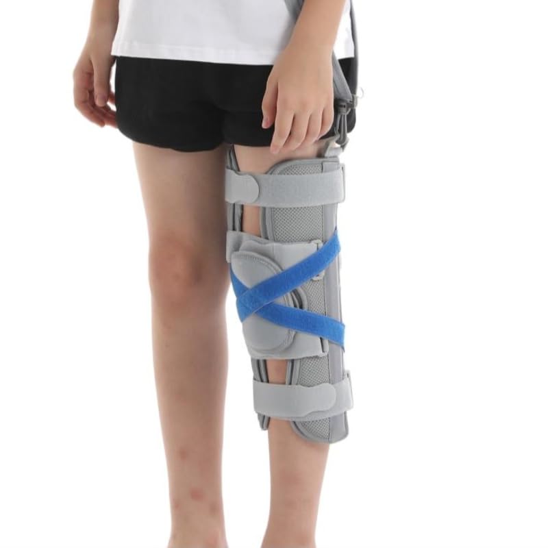 Kids Knee Leg Immobilizer Pediatric Knee Brace Support Child Knee Fixed Splint Leg Fracture Splint Leg Immobilizer/Knee Splint/Knee Brace (M M) Medium(Medium)