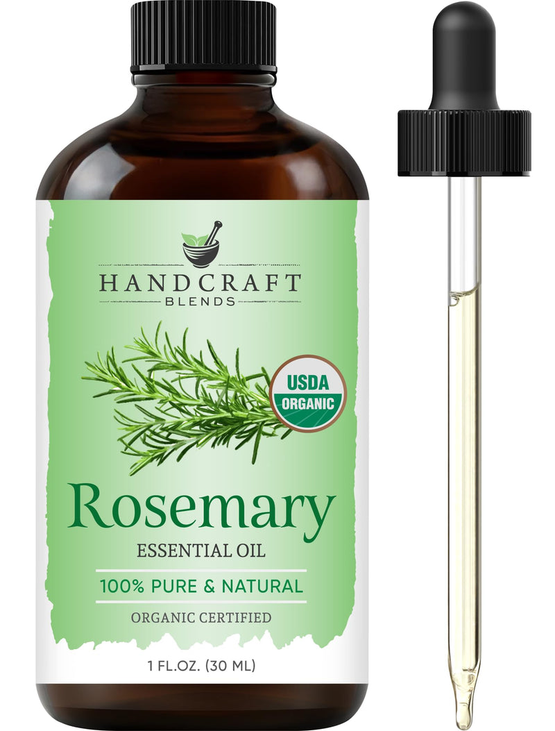 Handcraft Blends Organic Rosemary Essential Oil ‚Äì 1 Fl Oz ‚Äì 100% Pure and Natural ‚Äì Premium Grade Essential Oil for Diffuser and Aromatherapy 1 Fl Oz (Pack of 1)