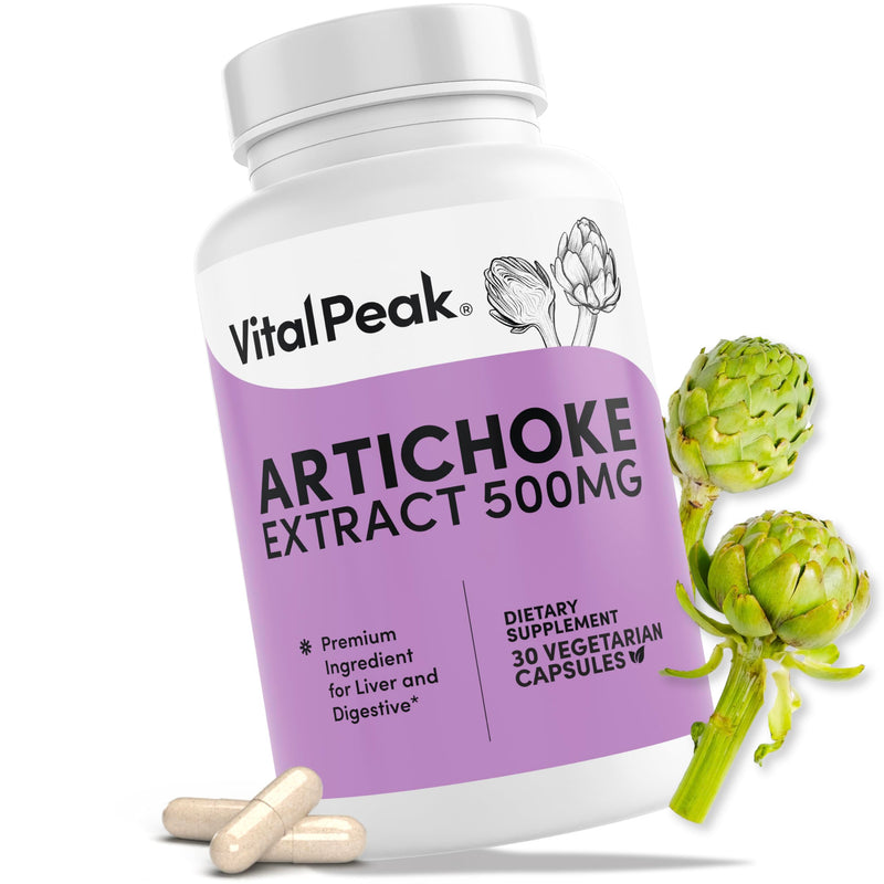 Artichoke 500 mg Supplement - Potent Artichoke Extract Capsules for Liver Health & Digestive Support - Artichoke Leaf Extract Promotes Energy & Focus - 30 Capsules 30 Count (Pack of 1) - BeesActive Australia