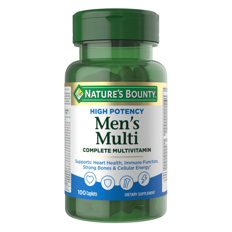Nature's Bounty High Potency Men’s Complete Multivitamin, 100 Capsules 100 Count (Pack of 1)