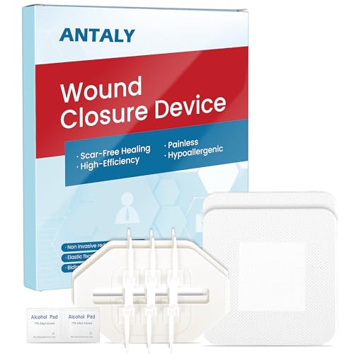 Wound Closure Strips, Zip Stitch Laceration Closure Kit, 6PCS 3-Straps