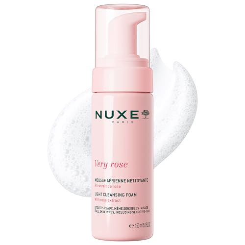 NUXE Very Rose Face Wash Foam for Sensitive Skin, Face & Eyes, 5 Fl Oz
