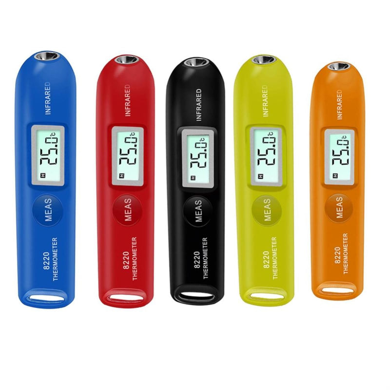Contactless Mini Digital Infrared Thermometer Handheld Portable Pocket Temperature Pen with LCD Display for Industrial Use Accurate Readings in Celsius and Fahrenheit Wide Range -50°C to 220°C