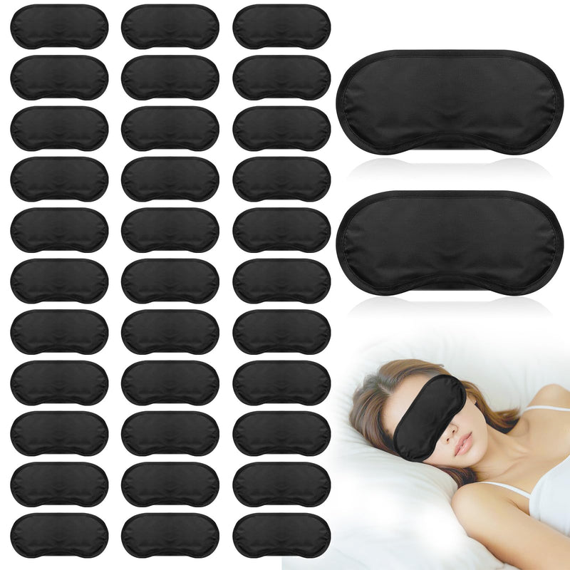 40 Pcs Eye Mask Sleep Masks Bulk Blindfolds for Team Building Party Games with Nose Pad and Adjustable Strap for Women Men 4 Layers Black Blindfold Sleeping Mask Black, 40 Pcs