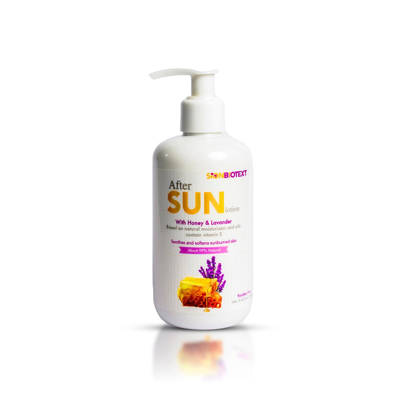 After Sun Lotion with Honey & Lavender – Hydrating & Soothing Moisturizer for Sunburned Skin – Natural Aloe Vera, Vitamin E & Jojoba Oil – Paraben-Free – 8.45 fl. oz (250ml)