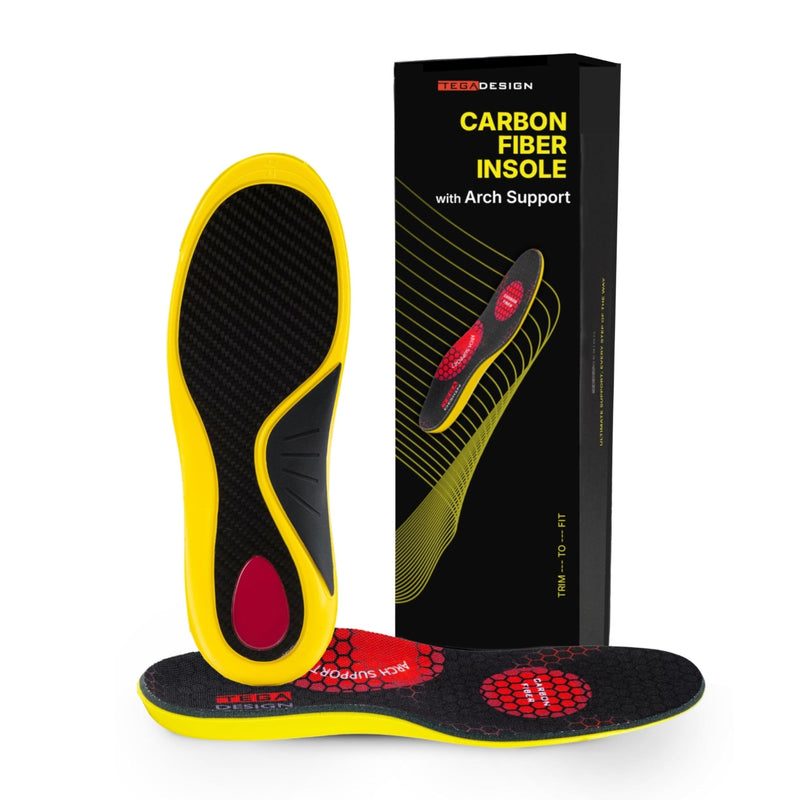 Carbon Fiber Insole with Arch Support – Plantar Fasciitis, Flat Feet, Heel Pain, Overpronation Relief, Running & Sports - Memory Foam & Breathable Fabric - Deep Heel Cup - All Day Comfort and Support Women 12.5-13.5 | Men 11-12 - BeesActive Australia