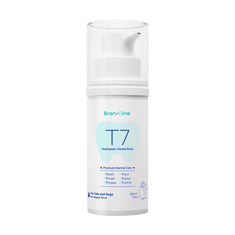 Dental-Tummy Toothpaste & Dental Rinse for Cats and Dogs (110ml) with Patented 2-Strain Probiotic, 5 Enzymes, Organic Fucoidan, Vitamin U, Mastic Gum