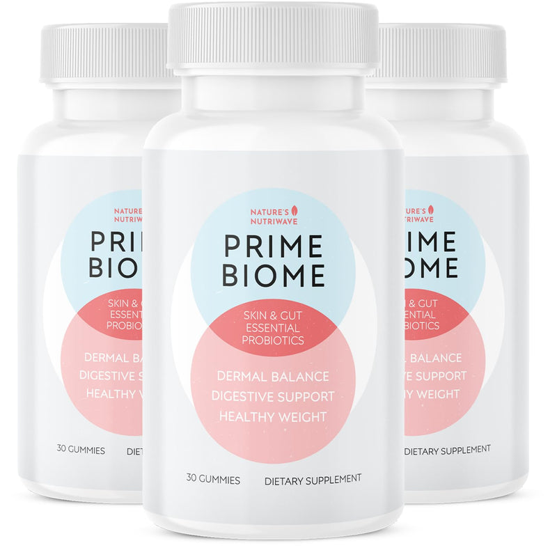 PrimeBiome Gummies – Inulin, Lion's Mane & Ginger – 30 Ct, 3 Month Supply | Prebiotic Inulin, Lion's Mane & Ginger | Non-GMO, No Stimulants, GMP Certified | Chewable daily gummy 30 Count (Pack of 3)