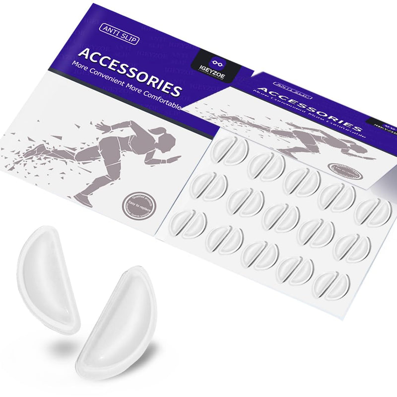 Air Chamber Anti-Slip Nose Pads for Glasses - Soft Silicone Airbag Adhesive Cushions, 30pcs Eyeglasses Nose Pad, Lightweight Eyewear Accessories, Full-Frame Compatible, Comfort Fit Design (White) White - BeesActive Australia