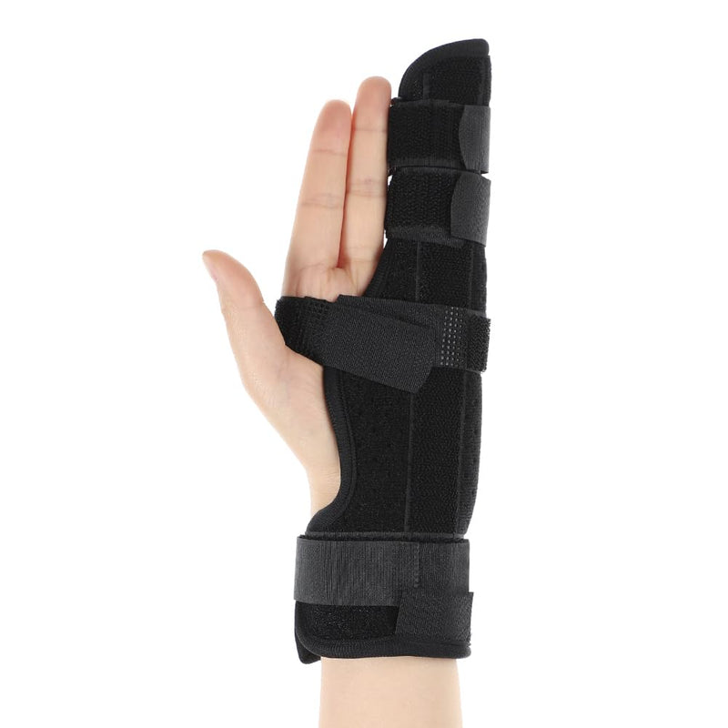 Boxer Finger Splint Brace Adjustable Metacarpal Hand Brace Supports Pinky, Ring, Middle Metacarpals and Knuckles Right or Left,Straightening for Trigger Finger, Injury, Fracture, Broken, Tendonitis