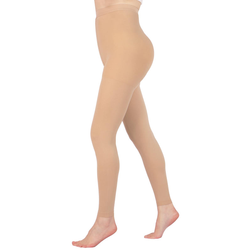 Compression Pantyhose for Women, 20-30 mmHg Compression Tights Large Beige