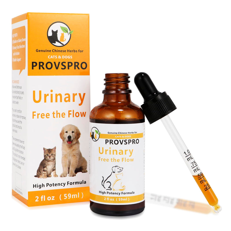 Dogs and Cats Bladder Crystals Treatment or Stone, Bladder Kidney Stones Dissolver for Pet, Cat Dog Urinary Tract Supplements for Kidney and Bladder Stones, Urinary Free The Flow, 2 fl oz (59ml)